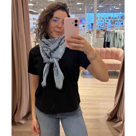 ELOISE BANDANA SCARF SKY BLUE