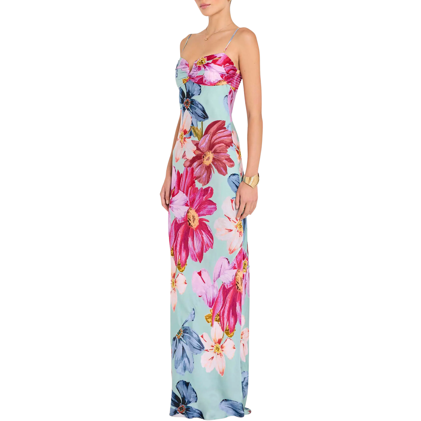 IRA MAXI DRESS BLUE FLORAL