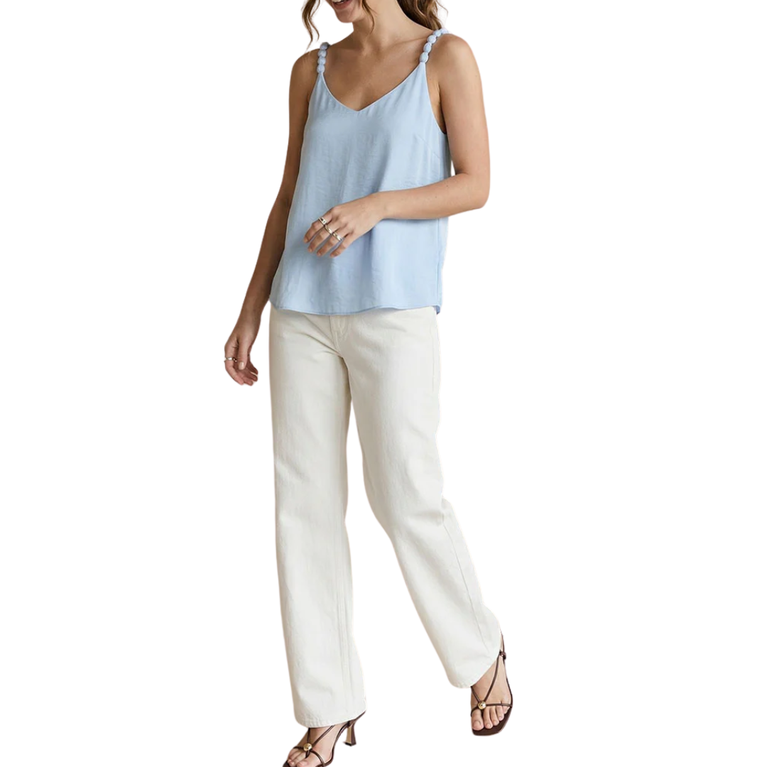 CLASSIC V-NECK TANK TOP HALOGEN BLUE