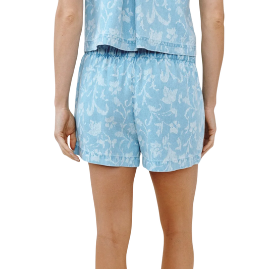 CLEAN FRONT CATALINA SHORT VINTAGE FLEUR DENIM