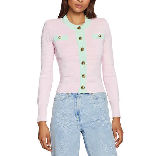 LILA BANDAGE CARDIGAN ROSE PINK/MINK