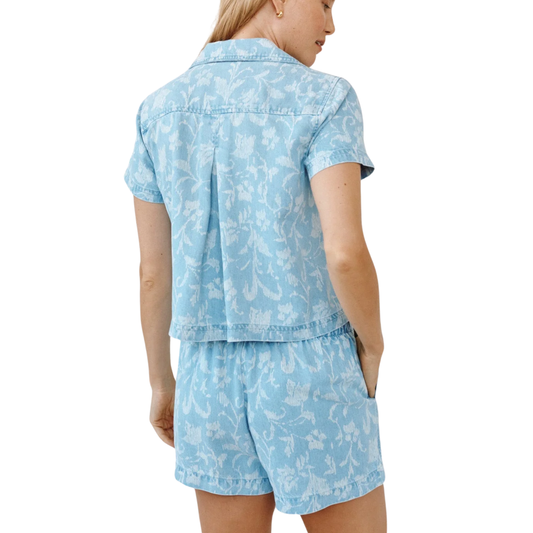 POCKET BUTTON DOWN VINTAGE FLEUR DENIM