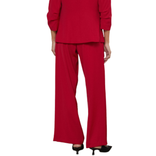 PLEATED WIDE LEG PANTS JESTER RED