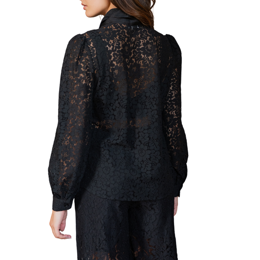 CHARLOTTE LACE BOW BLOUSE
