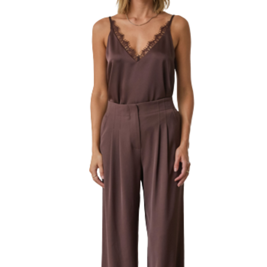LACE CAMISOLE ESPRESSO