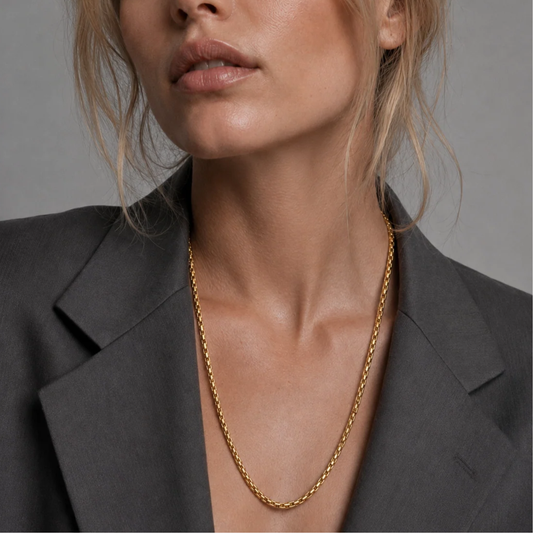 SLYVIE ROUND BOX CHAIN NECKLACE