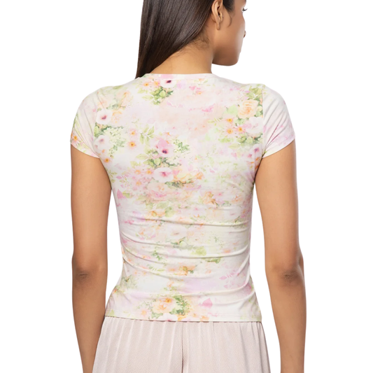 EVA FLORAL TOP ROSE CLOUD