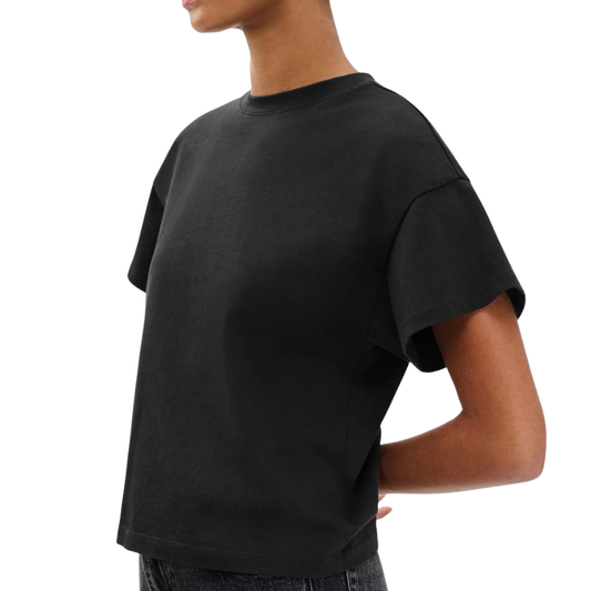 KELLY BOXY JERSEY TEE BLACK