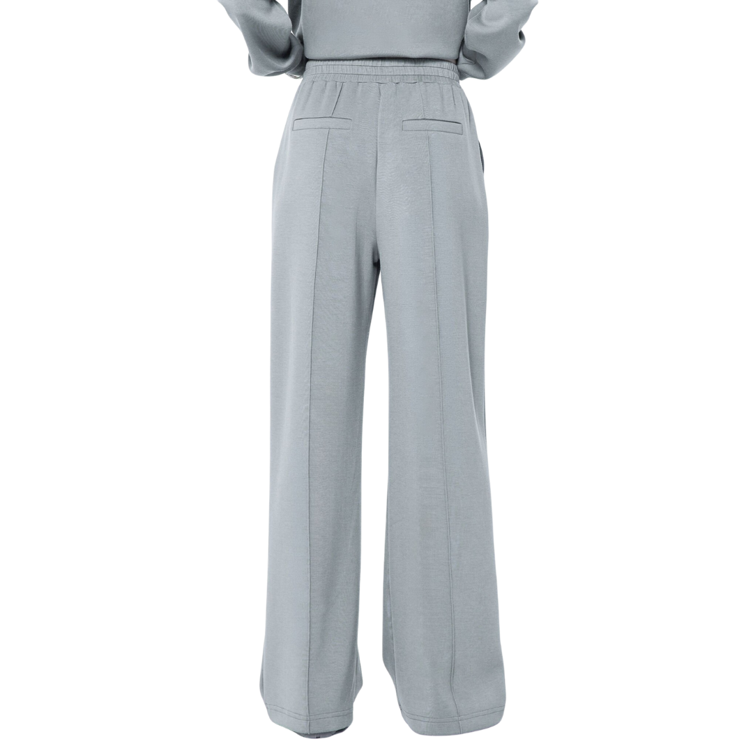 WIDE LEG DRAWSTRING SWEATPANT DUSTY BLUE