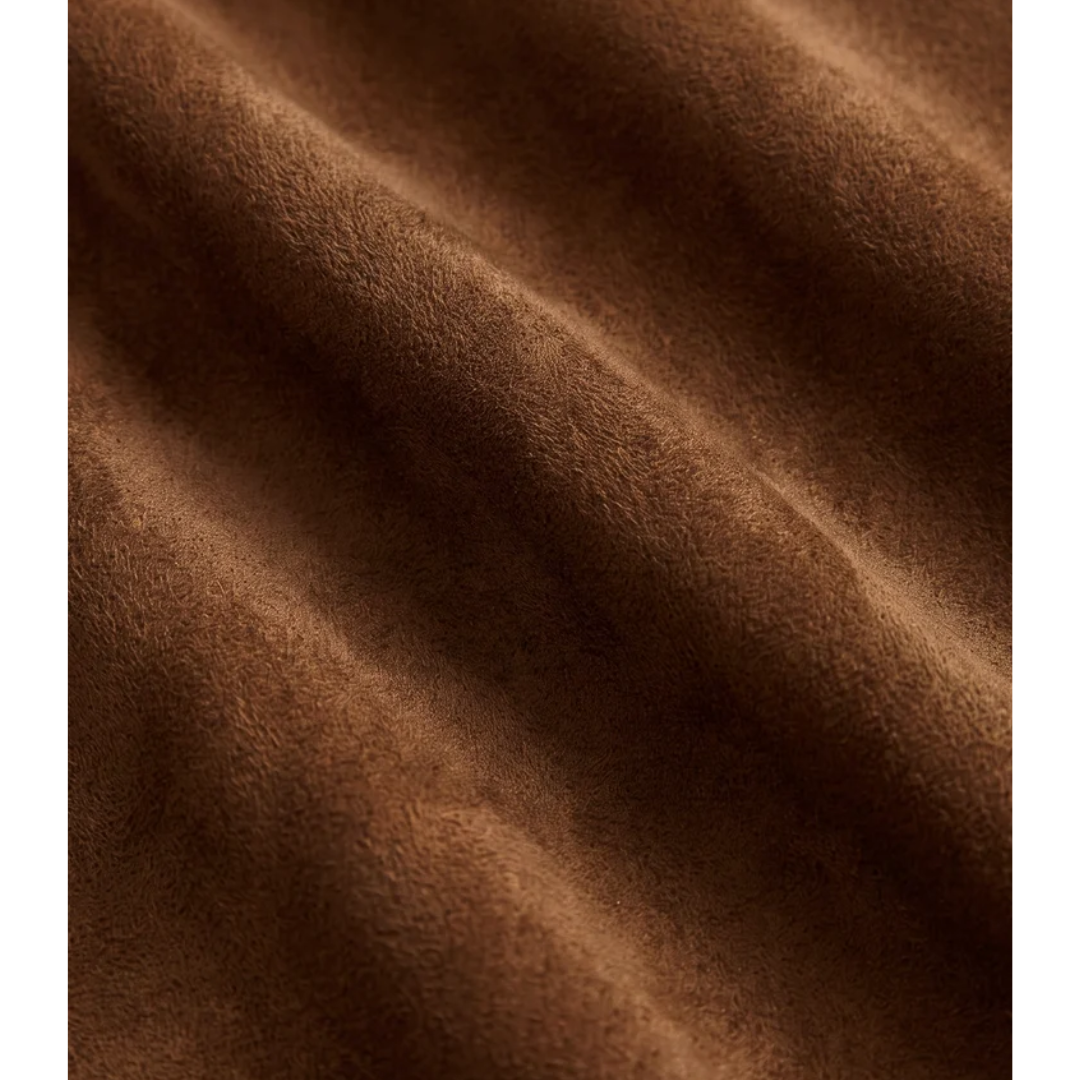 CECILE MID RISE WIDE LEG SADDLE SUEDE