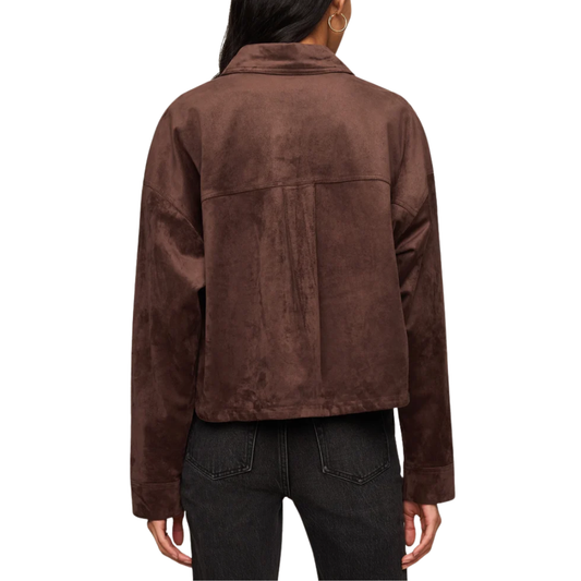 ALL DAY CROPPED JACKET DARK CHOCOLATE