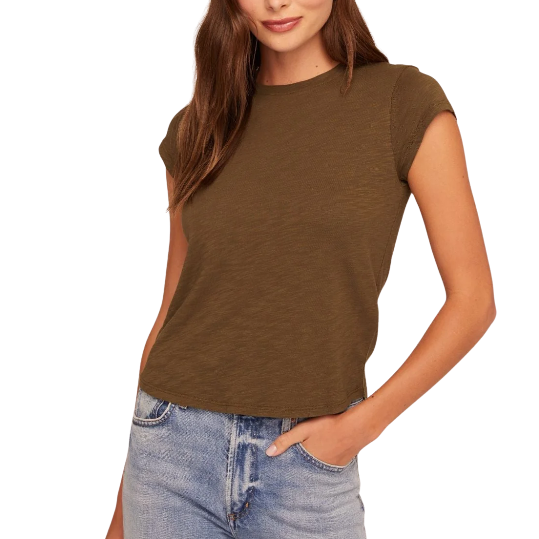 BABY CREW TEE OLIVE NIGHT