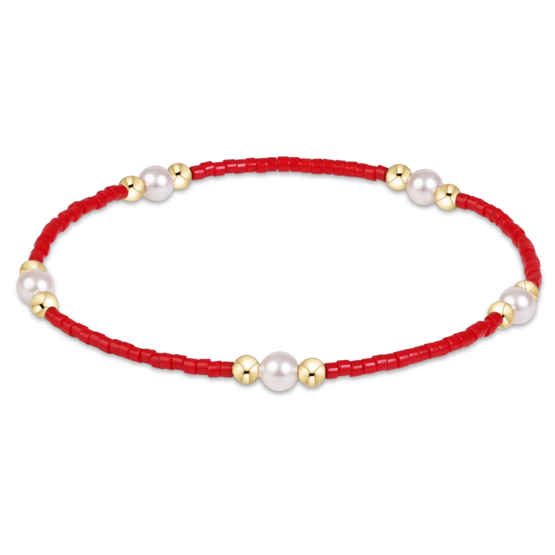GAMEDAY HOPE PURPOSE PEARL RED BRACELET