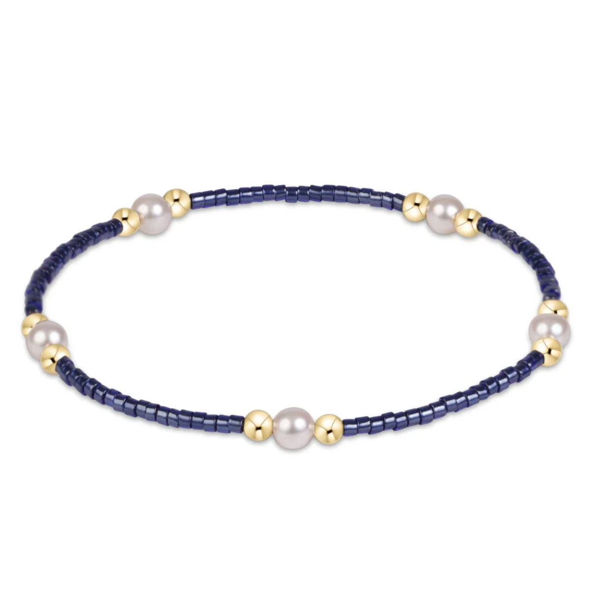 HOPE PURPOSE PEARL BRACELET NAVY