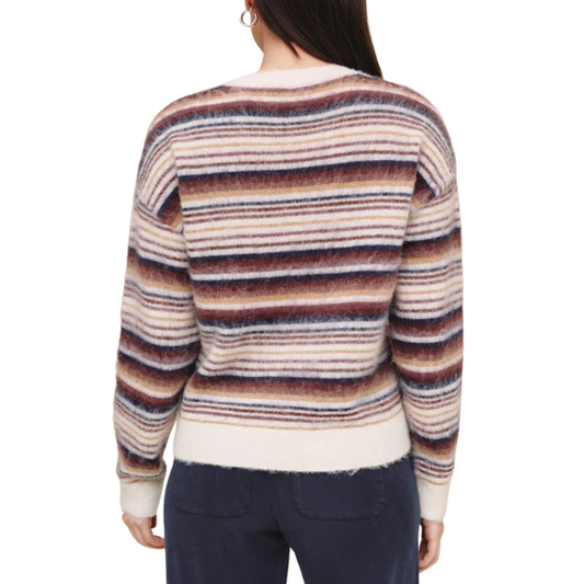 STRIPED CREW NECK SWEATER EMBER