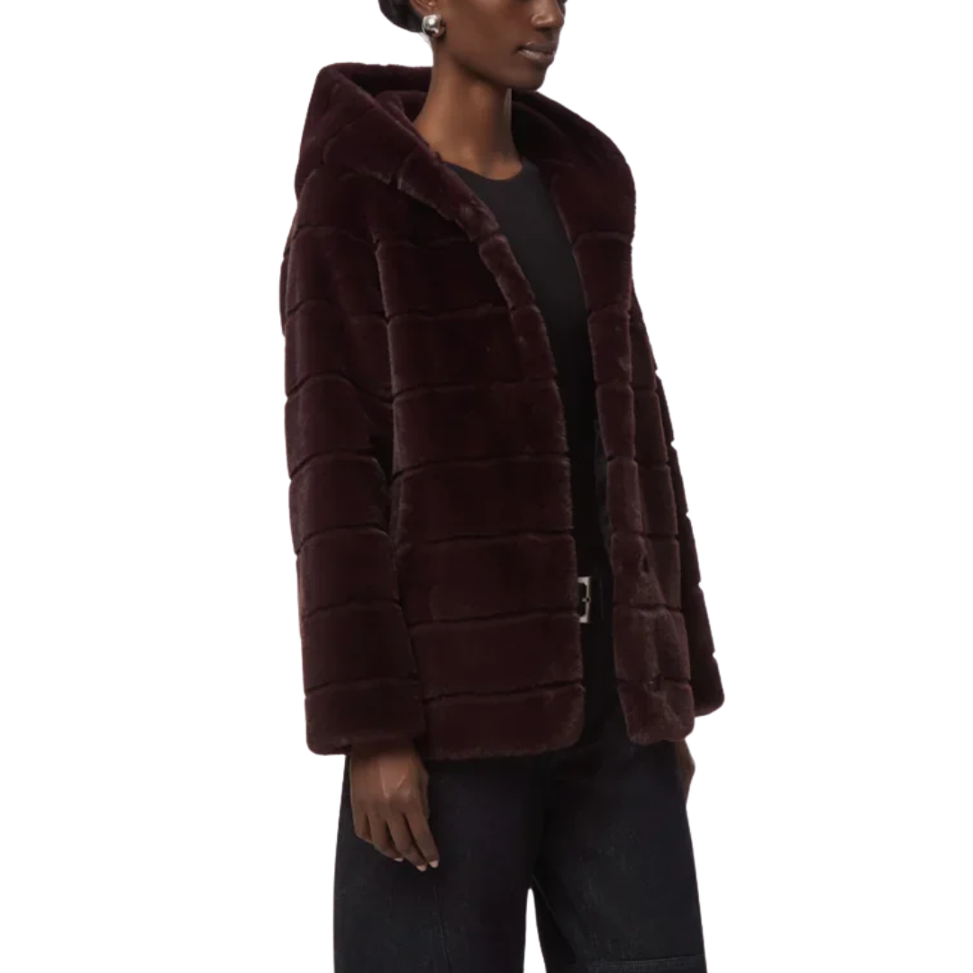 GOLDY HOODIE COAT BURGUNDY