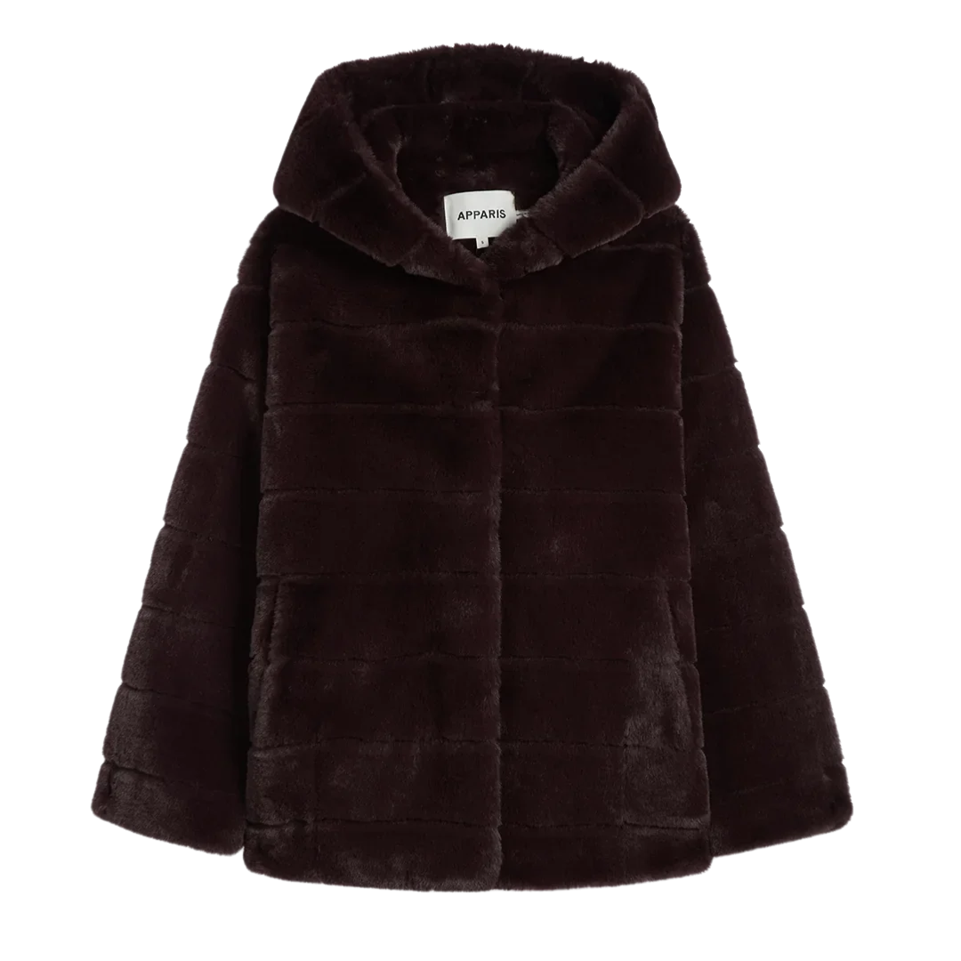 GOLDY HOODIE COAT BURGUNDY