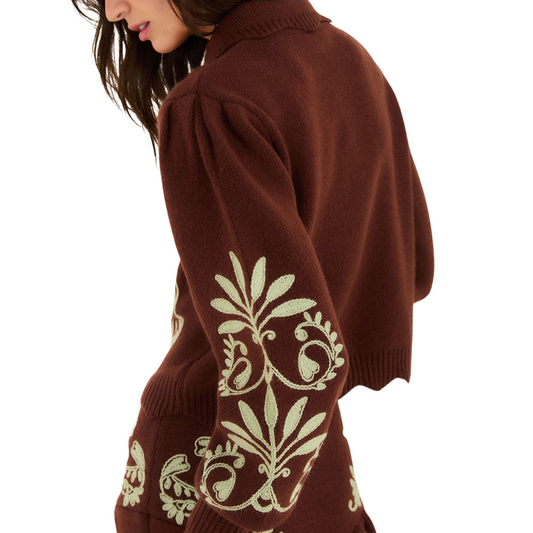 BROWN KNIT CARDIGAN
