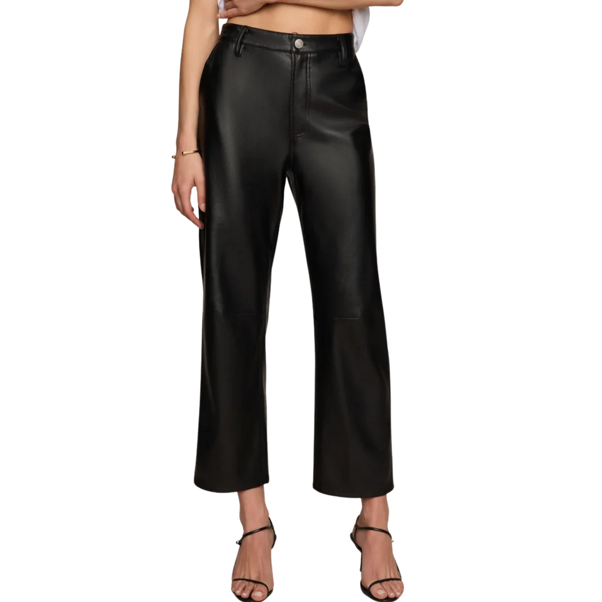 VESPER FAUX LEATHER PANT BLACK