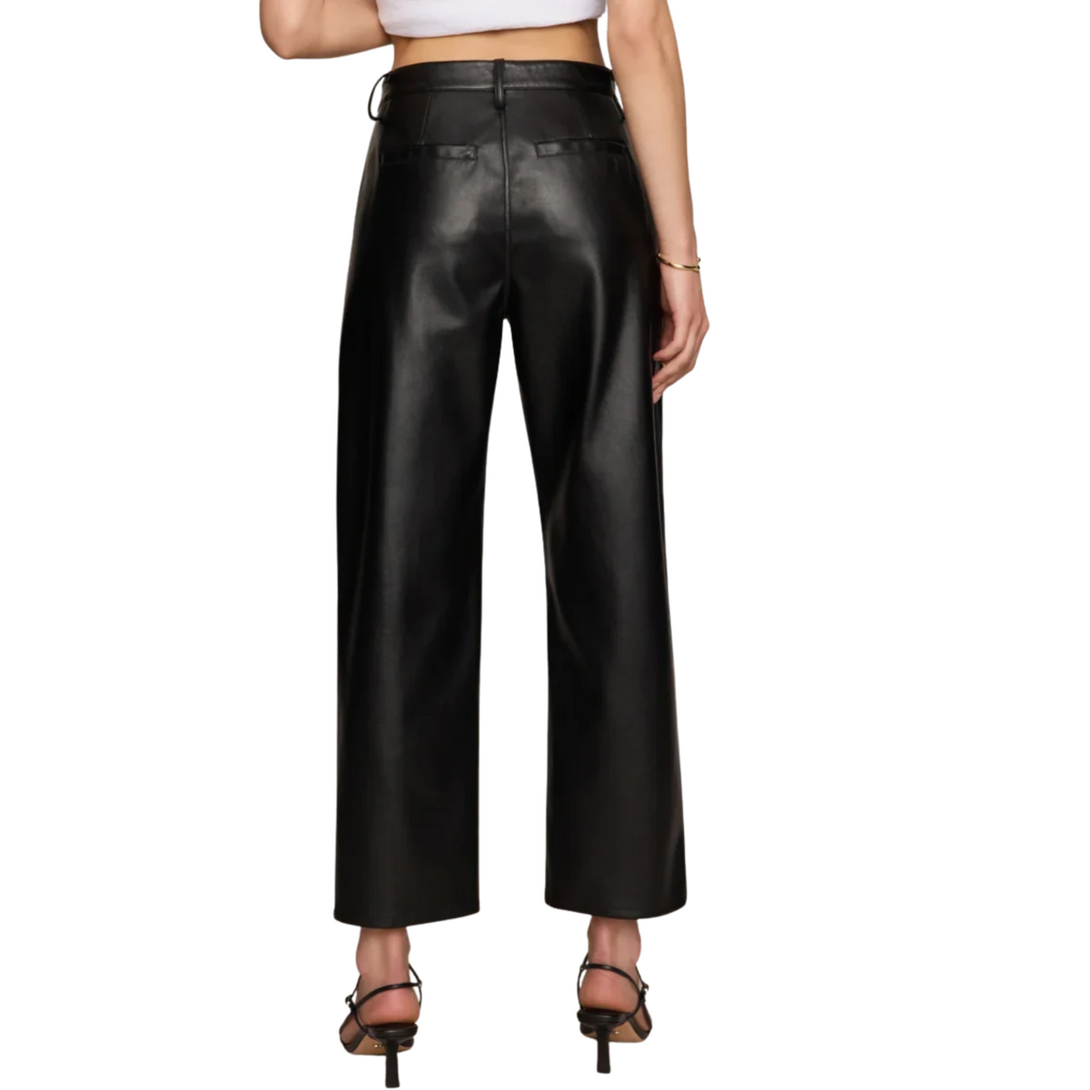 VESPER FAUX LEATHER PANT BLACK