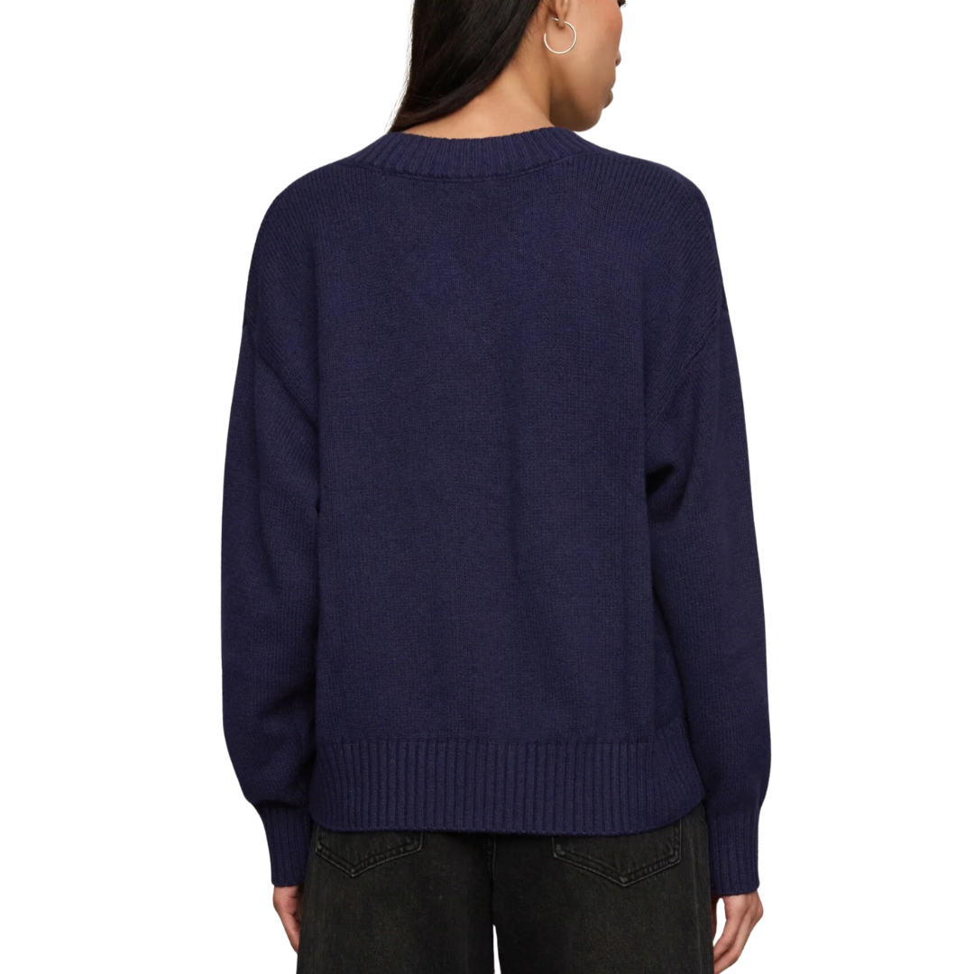 CLOUD SPUN V-NECK SWEATER OXFORD BLUE