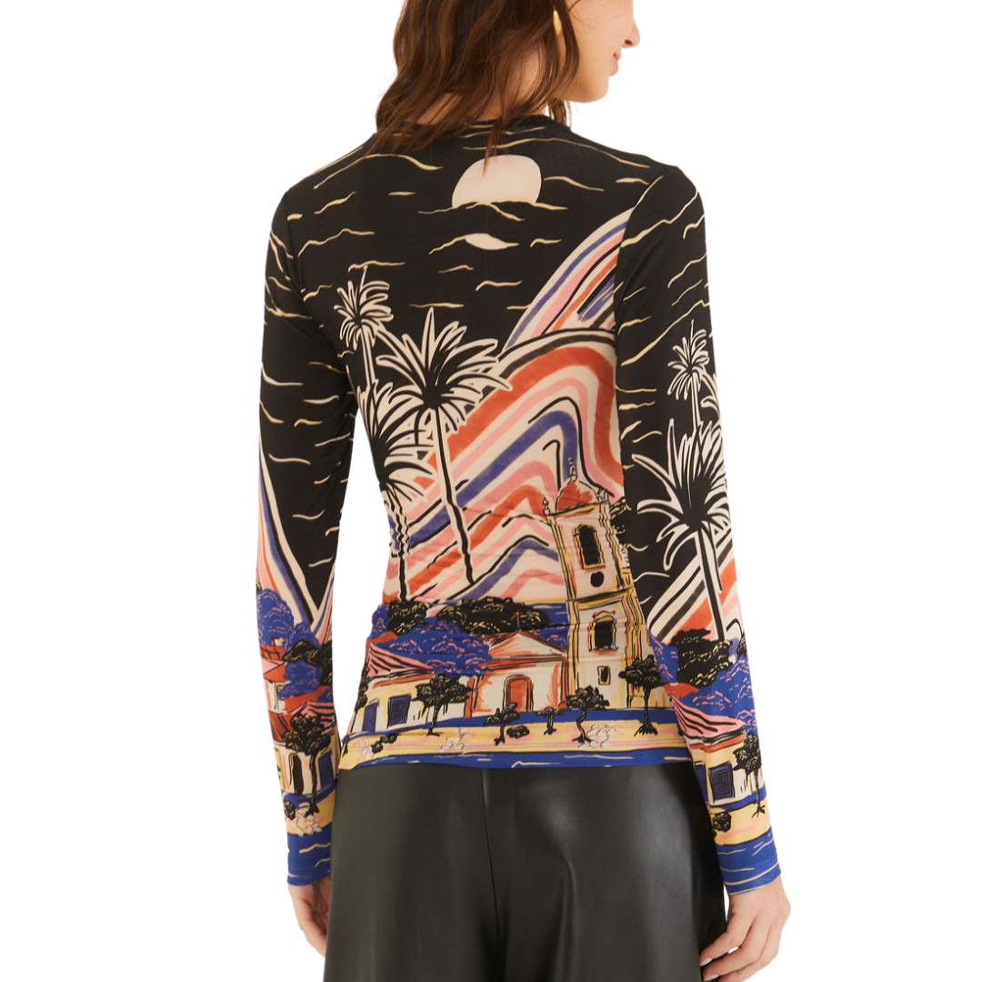 PARATY LANDSCAPE JERSEY BLOUSE