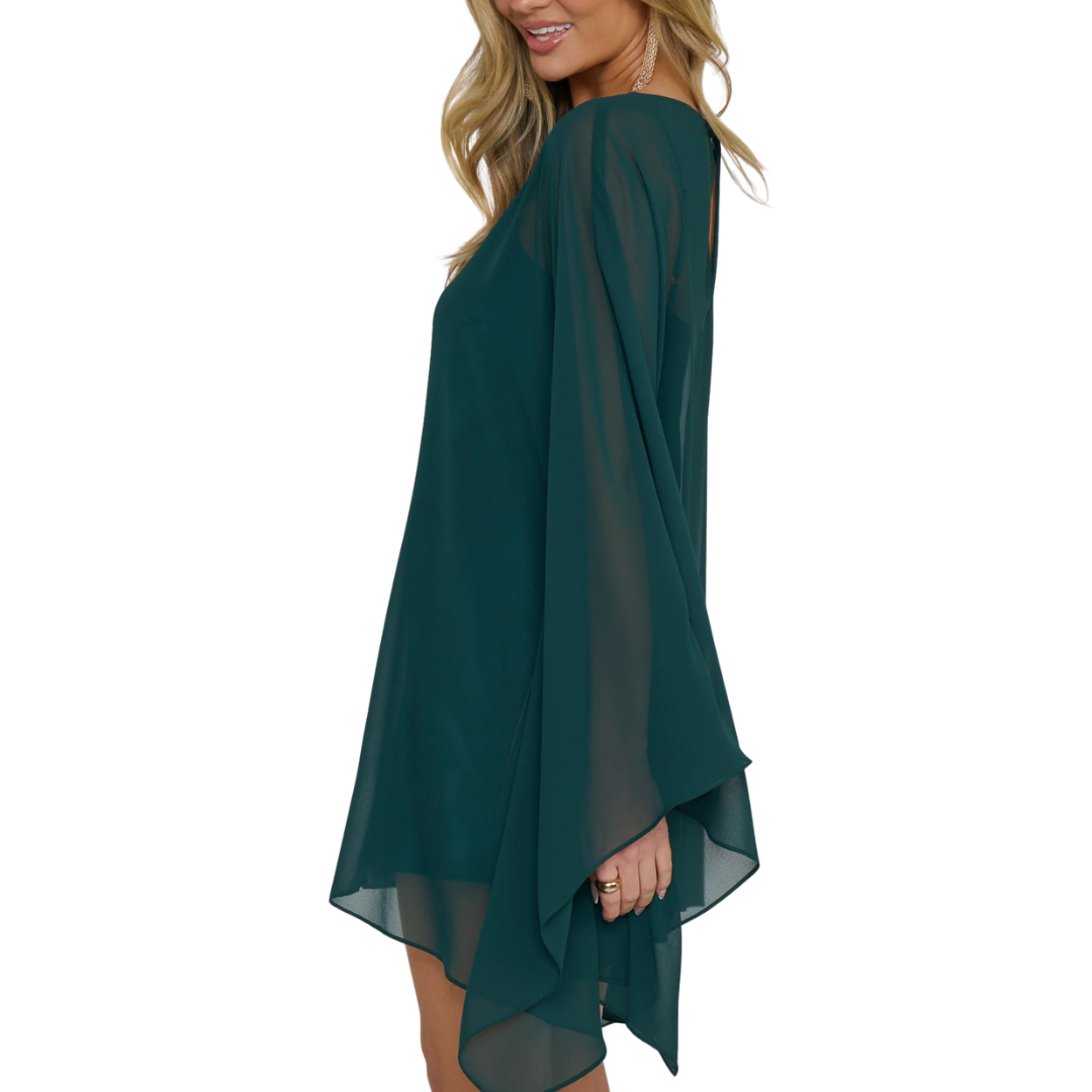 OLSEN MINI DRESS EMERALD