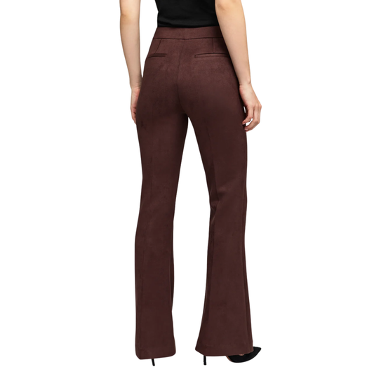 ELISE STRETCH SUEDE PANT ESPRESSO