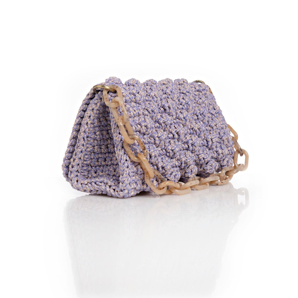 LILAC BUBBLE TORTOISE CHAIN BAG