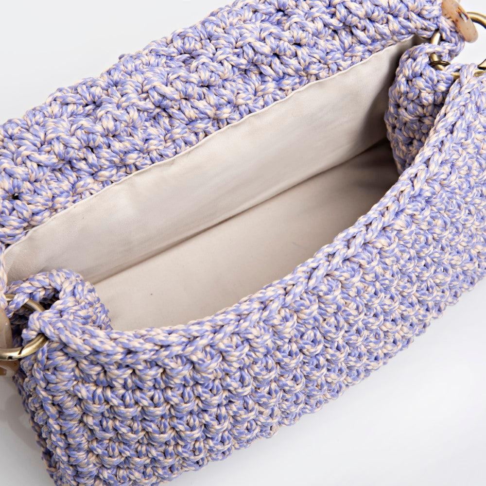 LILAC BUBBLE TORTOISE CHAIN BAG