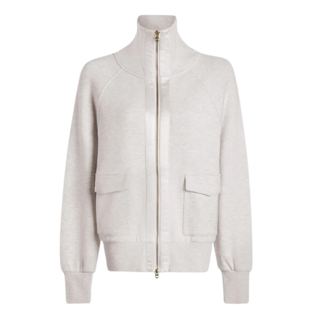 ROXBURY ZIP THROUGH SWEATSHIRT IVORY MARL