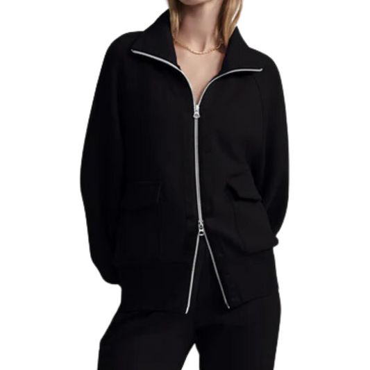 ROXBURY ZIP THROUGH SWEATSHIRT BLACK