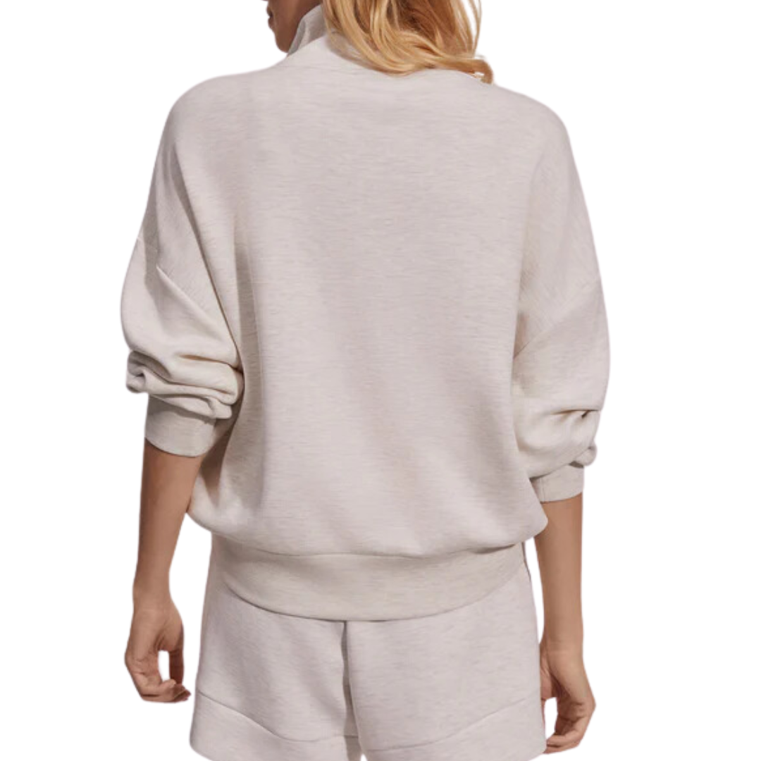 HAWLEY HALF ZIP SWEATER IVORY MARL