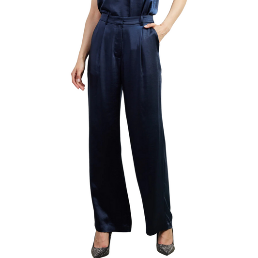 SATIN TROUSER NAVY