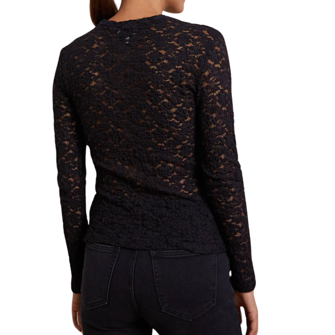 LACE TOP BLACK