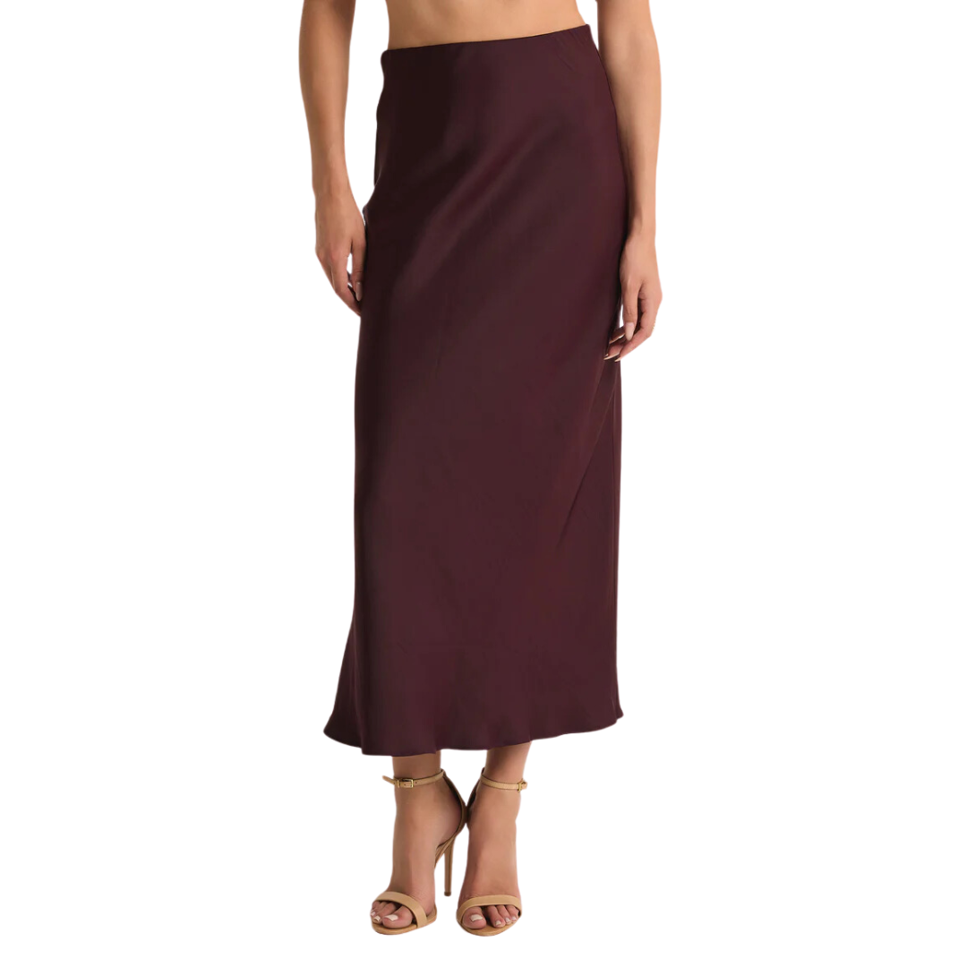 EUROPA SHEEN SKIRT BERRY WINE