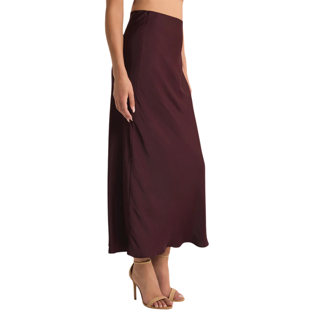 EUROPA SHEEN SKIRT BERRY WINE