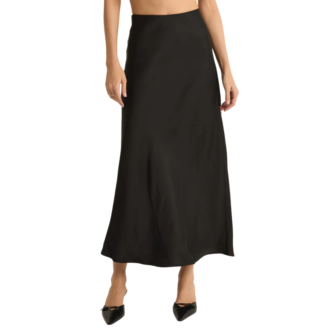 EUROPA SHEEN SKIRT BLACK