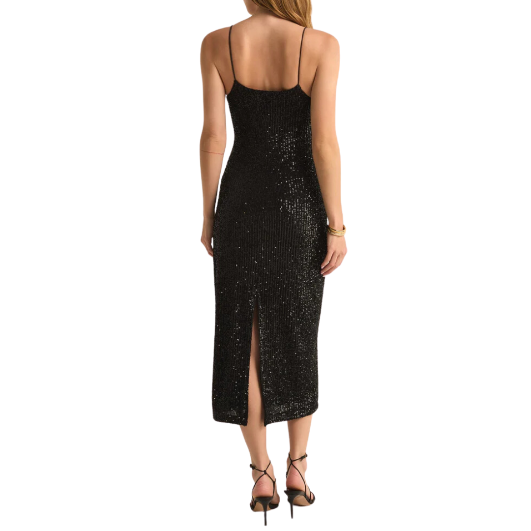 PAULINA SEQUIN DRESS BLACK