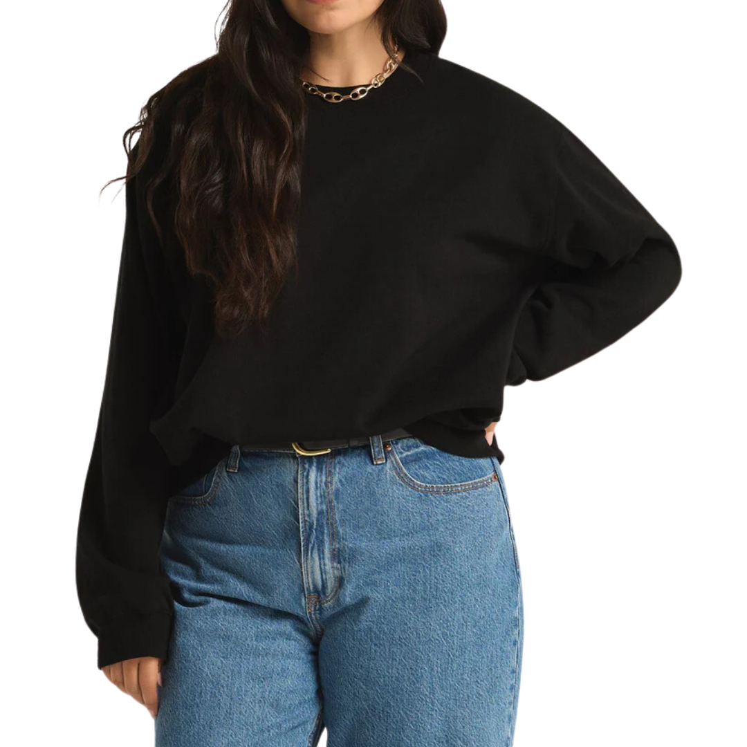 BOYFRIEND SWEATSHIRT BLACK