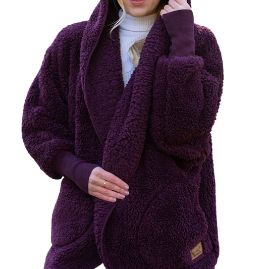 PASSION PLUM SHERPA WRAP