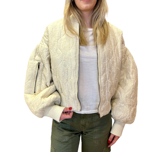 OVERSIZED BOMBER JACKET TAUPE