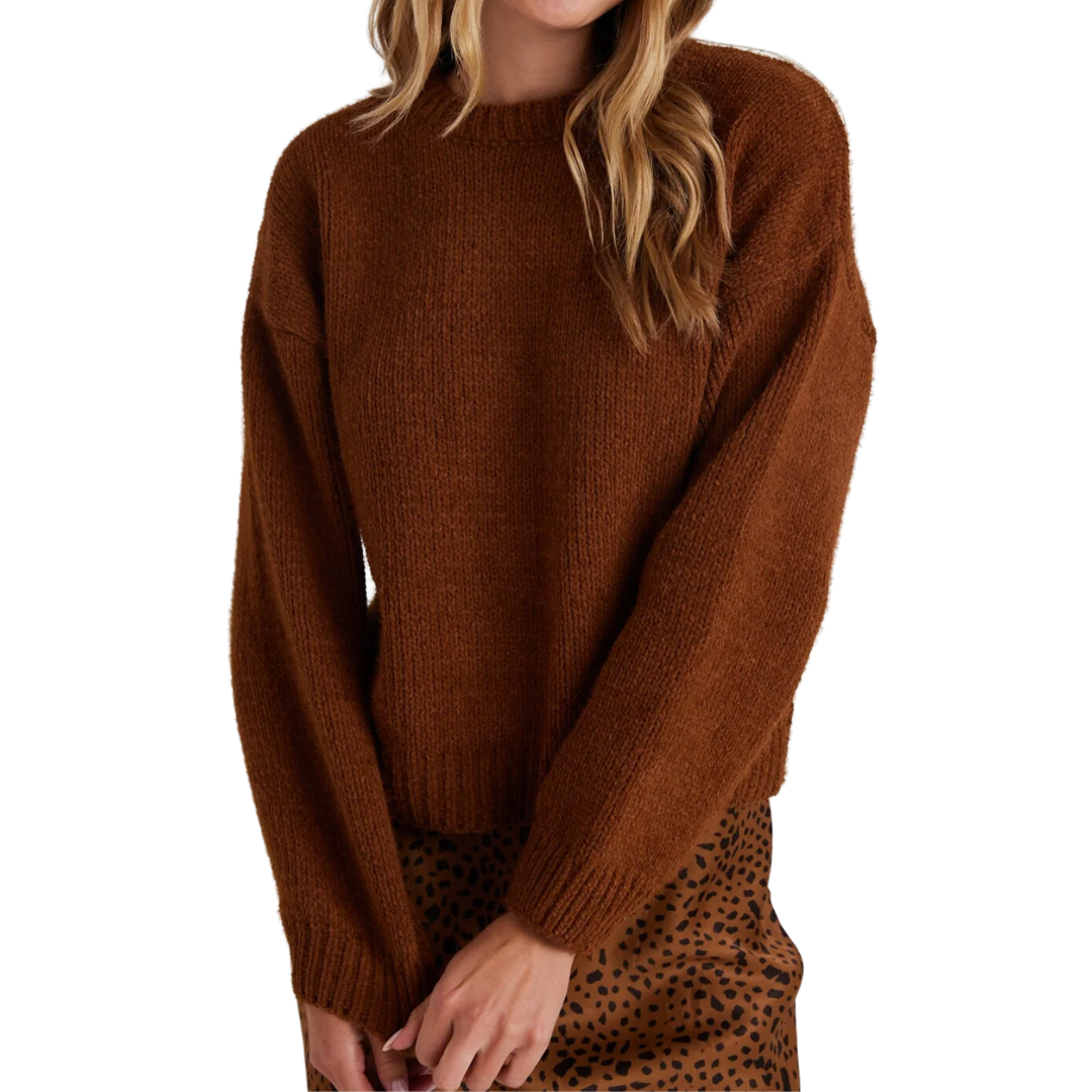 DROP SHOULDER SWEATER MAPLE