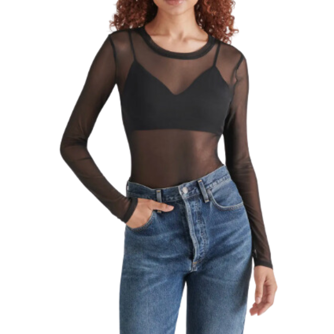 AZURE BODYSUIT BLACK MESH