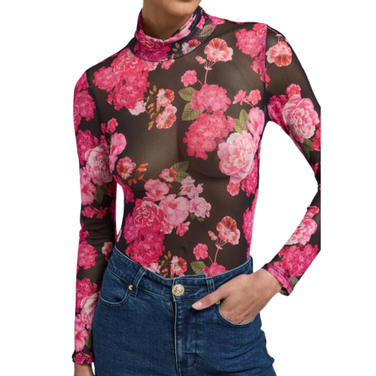 TYLA FLORAL MESH TOP