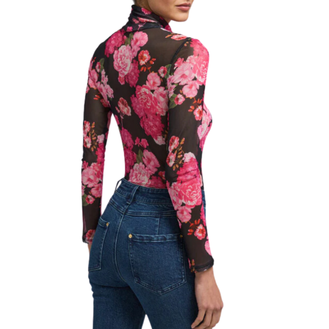 TYLA FLORAL MESH TOP