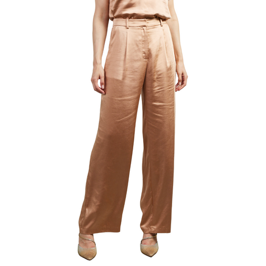 SATIN TROUSER ALMOND