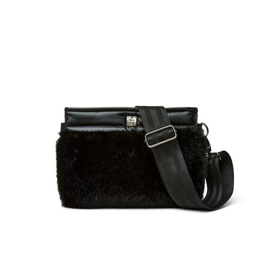 DELUXE BUM 2.0 BAG PEARL BLACK FAUX FUR