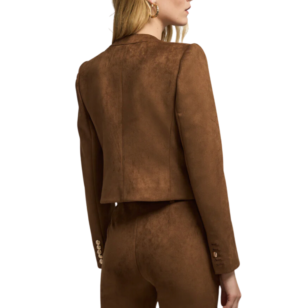 KARSON VEGAN LEATHER JACKET CARAMEL