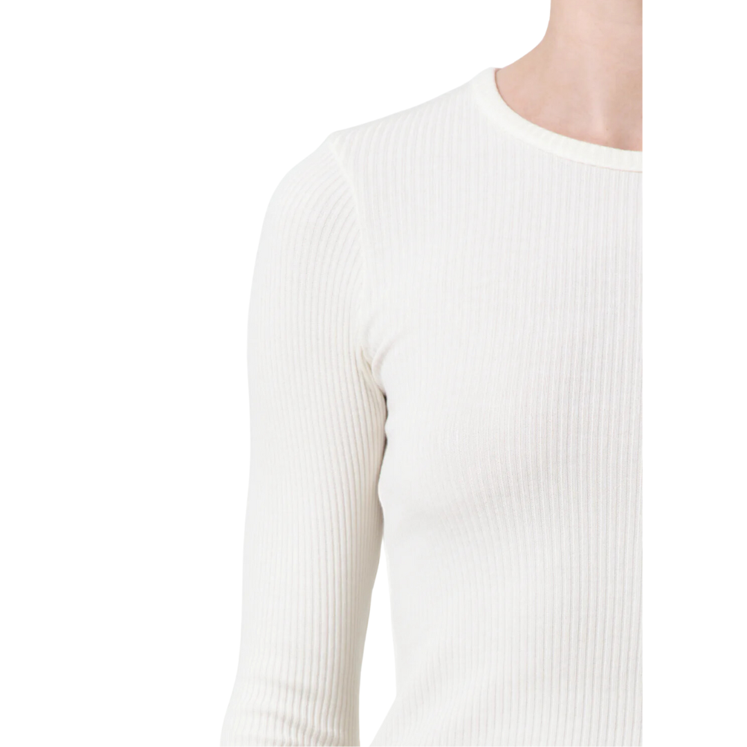 ALMA SHRUNKEN CREW NECK TOP OAT